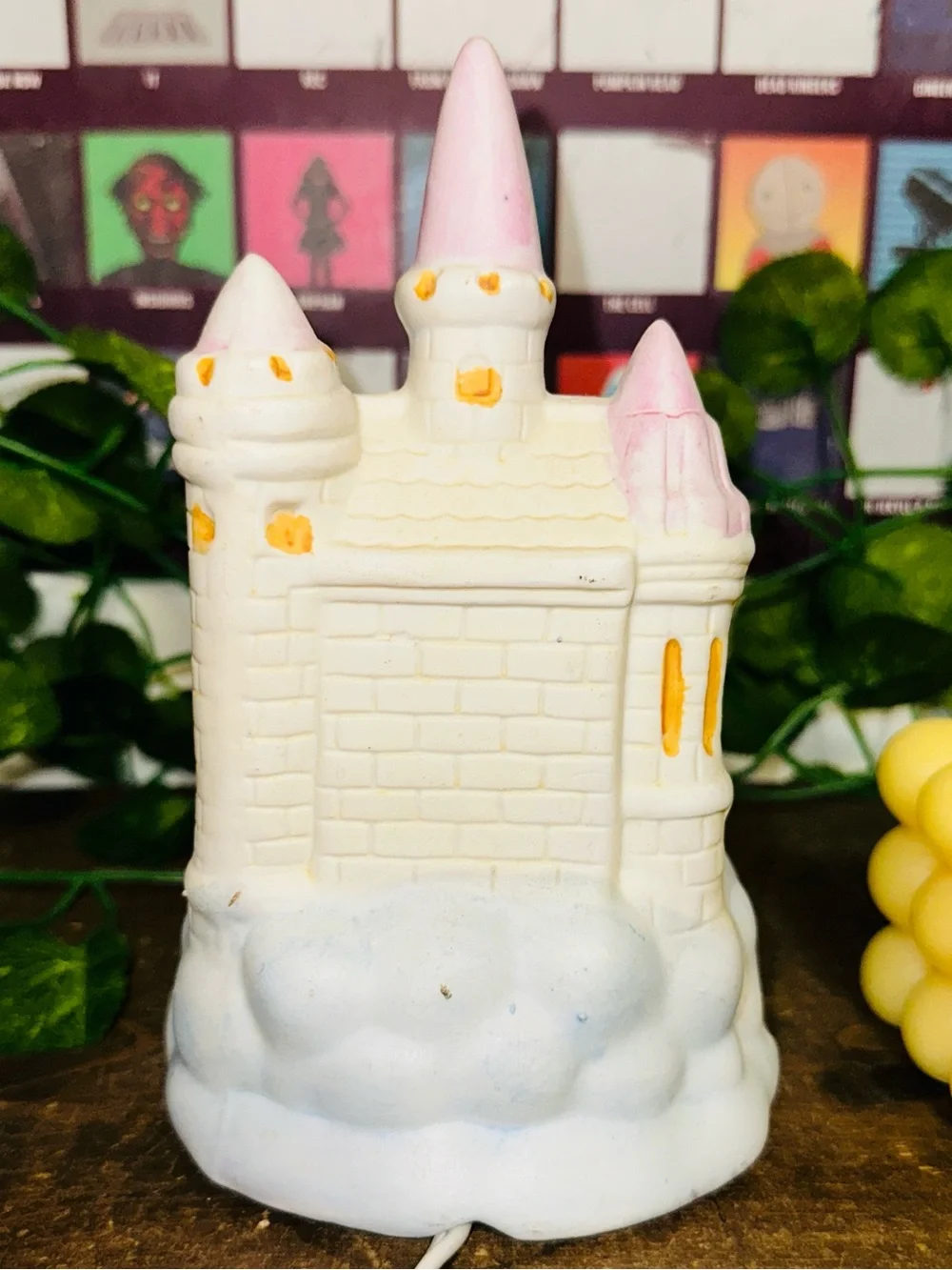 Vintage Artmark Unicorn Camelot Castle 80’s Pastel Night Light Lamp